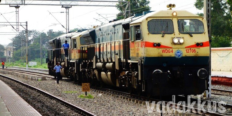 indian electric local train side view