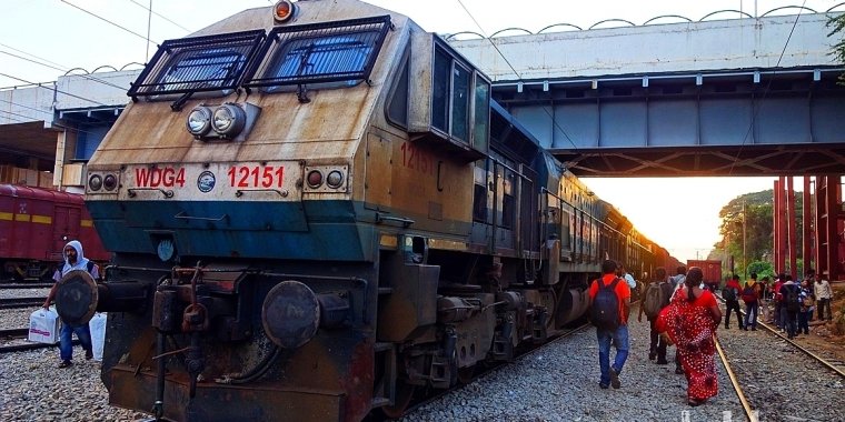 The WDG4 EMD Diesel Locomotive Engine of the Indian Railways