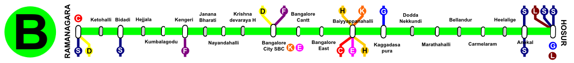 B Line Route Transit Map 2