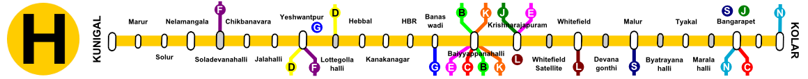 H Line Route Transit Map 2