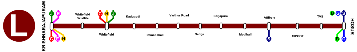 L Line Route Transit Map