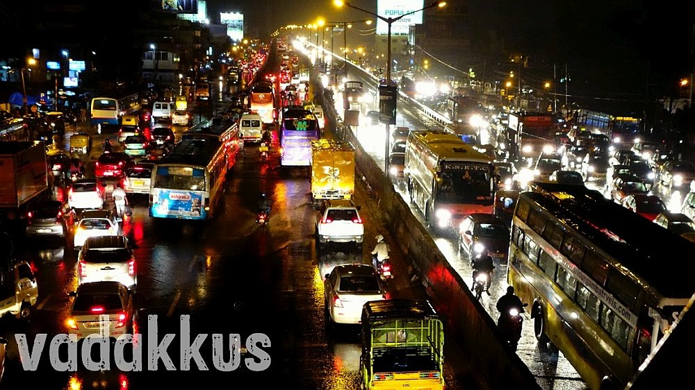 Traffic Jam at Tin Factory Bangalore Night