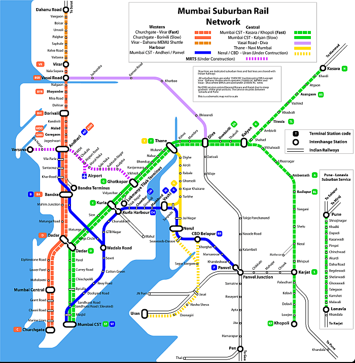 Overhauling The Mumbai Suburban Railway System 24 Coaches   Mumbai Local Train Transit System Map 