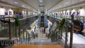 Entry from Concourse to platform bangalore metro underground station photo