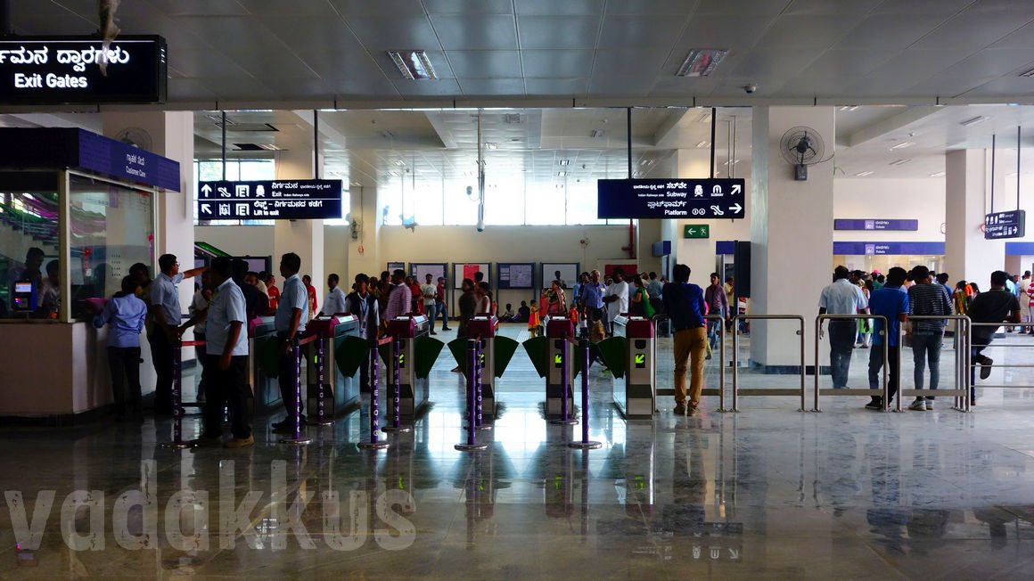 View of Concourse at Kempegowda Metro station Majestic