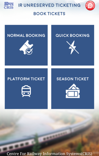 UTS app book types of tickets page