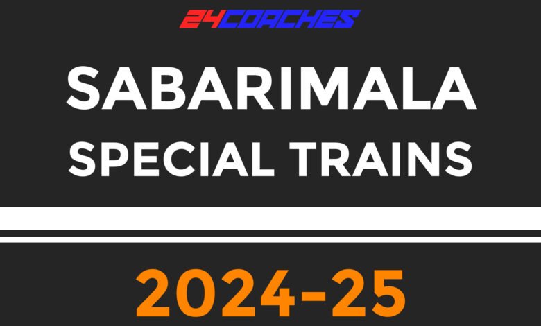 Sabarimala season 2024-25 christmas new year kerala special trains