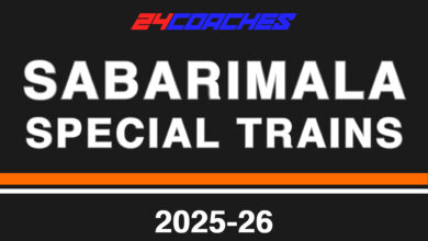 Sabarimala special trains 2025-26 kerala from Chennai Bangalore Hyderabad Vijayawada