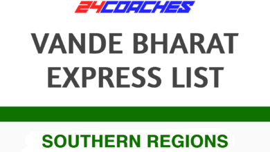 Timetable list and details of all Vande Bharat Express in Southern Regions