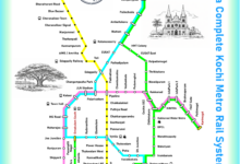 Kochi Metro Rail network concept transit map full-scale