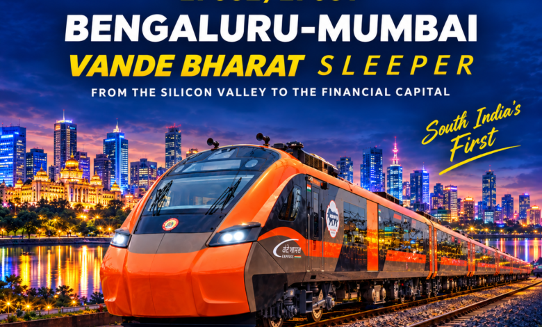 New Vande Bharat Sleeper Express train between Bengaluru Bangalore and Mumbai Bombay via Pune 27652/27651